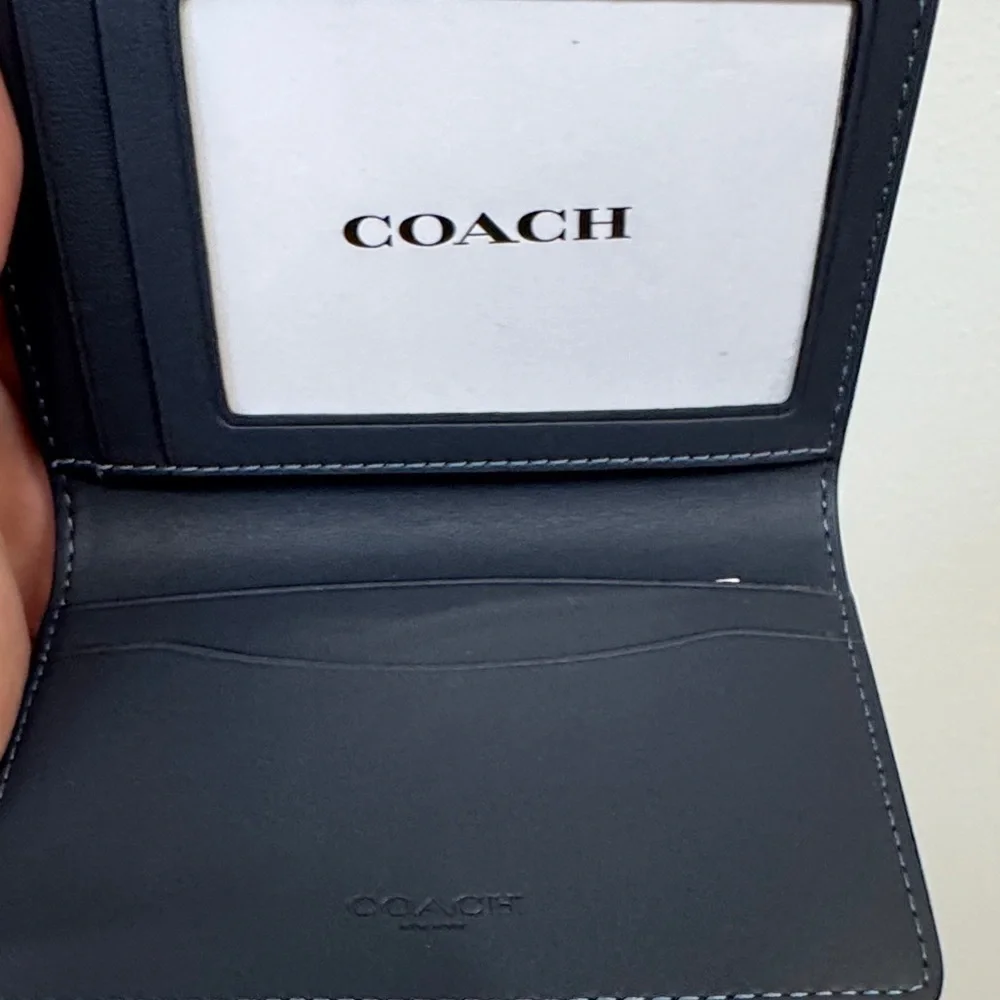 Coach ombré men's Leather Card & Key Holder